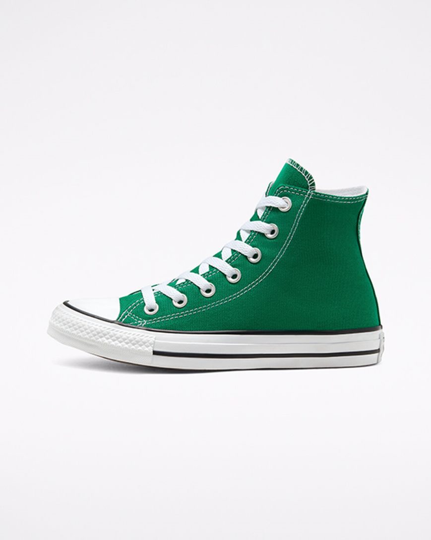 Men's Converse Chuck Taylor All Star Classic High Top Shoes Green / White | AU E481CU